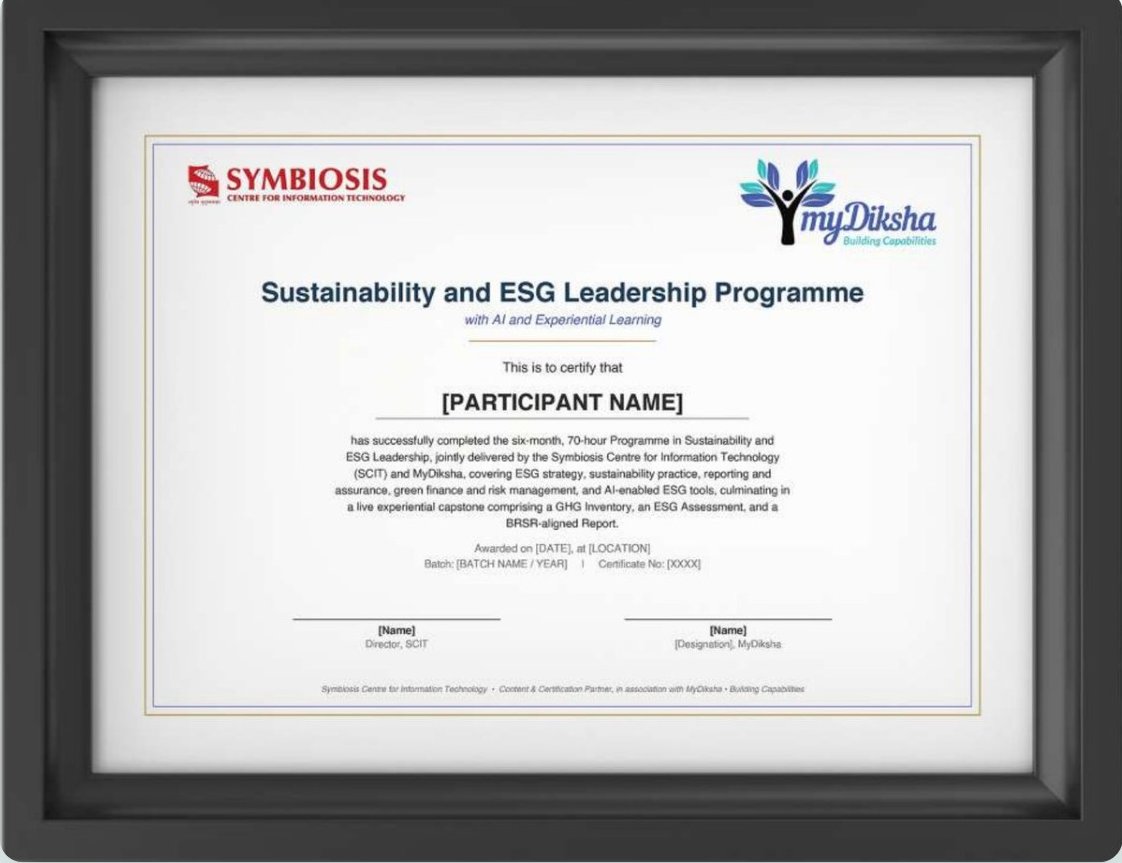 Sample Symbiosis certificate